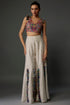 Off-White Embroidered Back Tie-Up Choli With Sharara